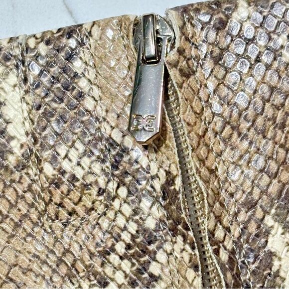 Sam Edelman | Women’s Block Heels Snakeskin Square Toe CODIE Boots Size 8 - Picture 10 of 17